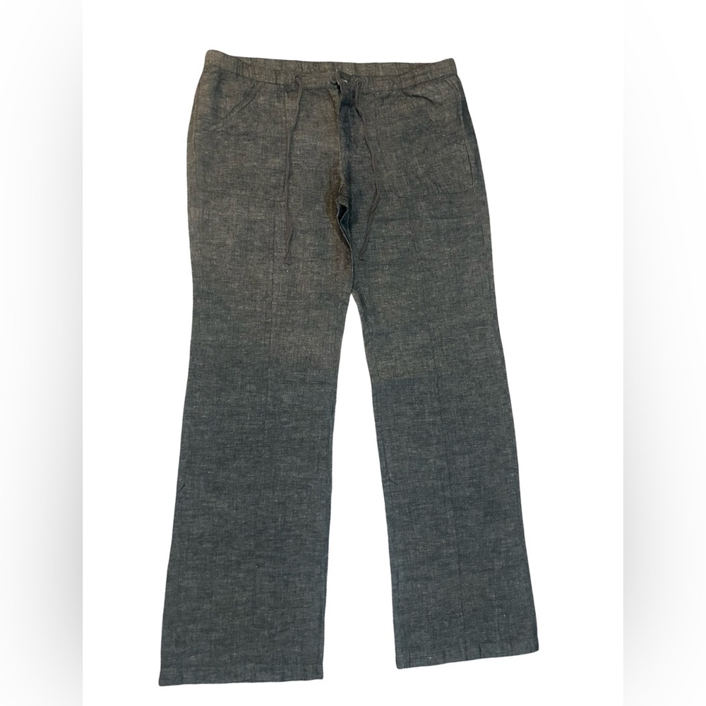 New York & Company Grey Linen Blend Drawstring Pants - Size XS